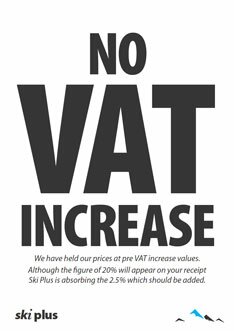 No VAT Increase for ski Plus Ski Wear